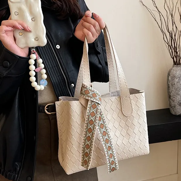 diy材料套l手工缝制材料包高级质感单肩包大容量韩版托特包送朋友