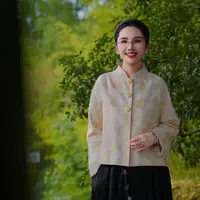 【承.富贵满园】古法宋锦高级高定百搭刺绣外套女神送礼AH12WT015