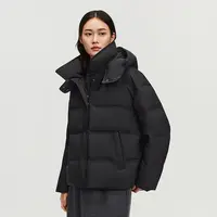 【波司登】2025新款90鹅绒连帽羽绒服女经典商务轻简通勤保暖1