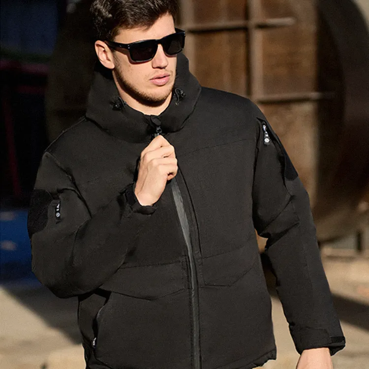 昂垦赤焰热反射棉服外套男秋冬户外迷彩保暖风男士连帽加厚登山