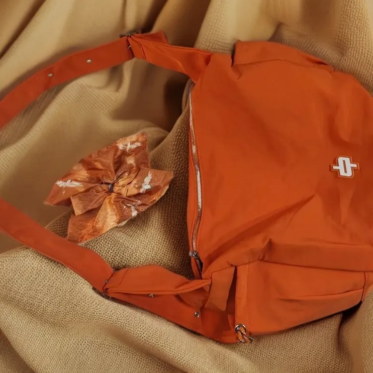 新中式复古国风仙鹤印花方巾大肠发圈女气质百搭头绳发绳发饰