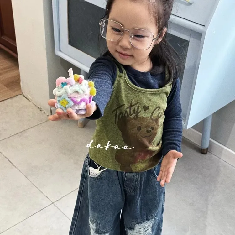 PF-6052-女童儿童秋季休闲百搭上衣两件套