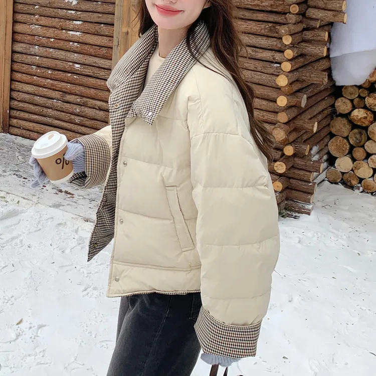 短款羽绒服女冬季2025新款小个子加厚保暖高级感面包服白鸭绒外套