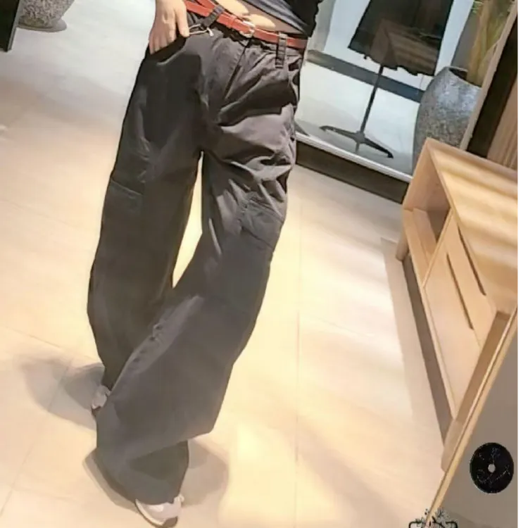 老钱风休闲风宽松型法式休闲裤阔腿裤