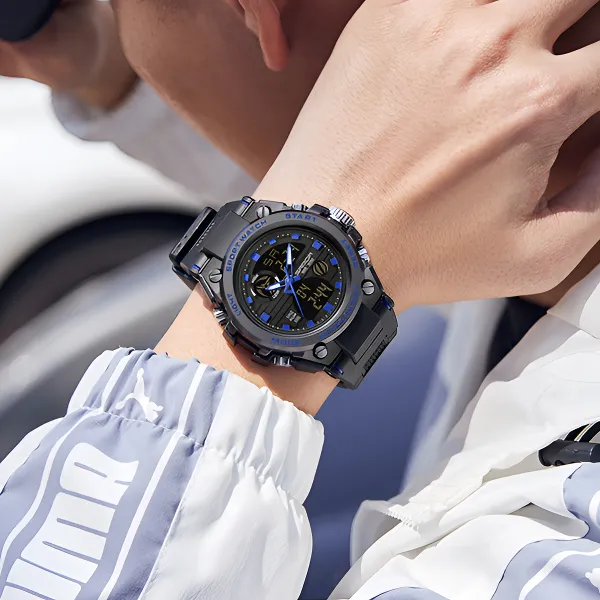 青少年运动电子手表男款2025新款潮流多功能防水初高中学生手表