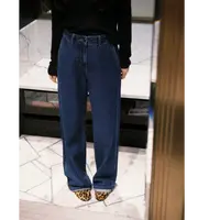 希娜 休闲侧口袋大长腿牛仔裤---冲鸭