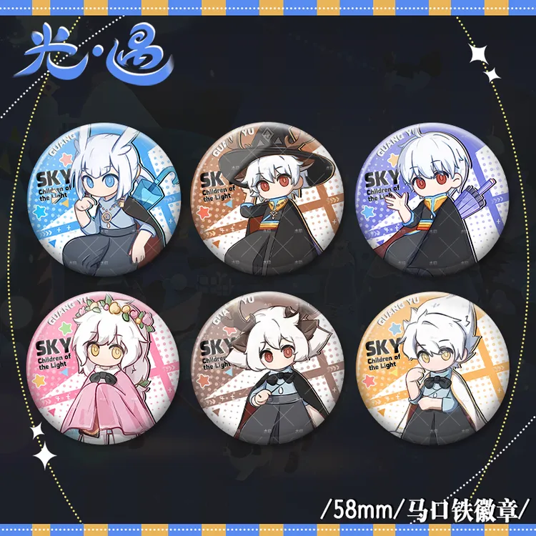 【新品】光遇学生头妹宝阿努比斯可爱吧唧镭射胸针马口铁徽章礼物