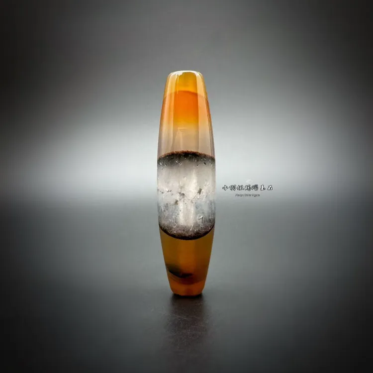 天然缠丝玛瑙冰晶勒子 尺寸 44.8*12.3
