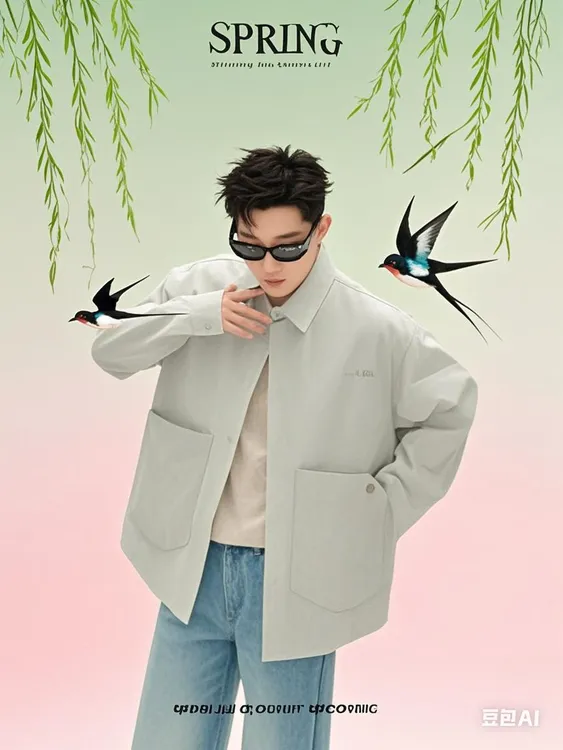 直下摆男春季常规款FASHION翻领单排扣标准型3040岁