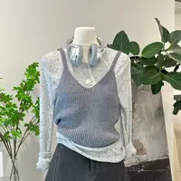 【波点甜心】甜辣纯欲针织衫吊带T恤两件套-8077