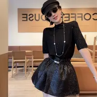 XIAOBAI半高领常规纯色薄款衫复古针织衫