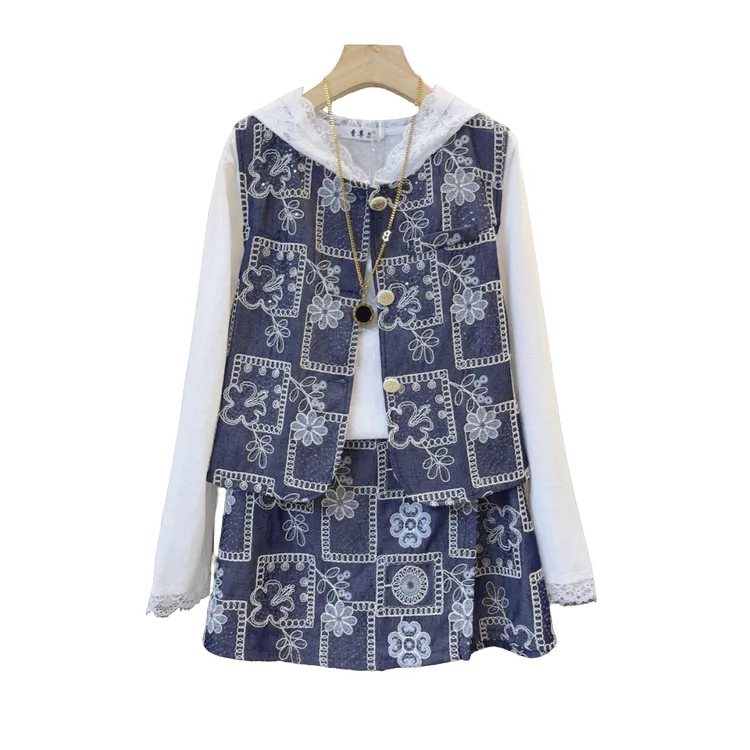 大码女装新款时尚休闲设计感大码套装洋气百搭设计感早春新款套装