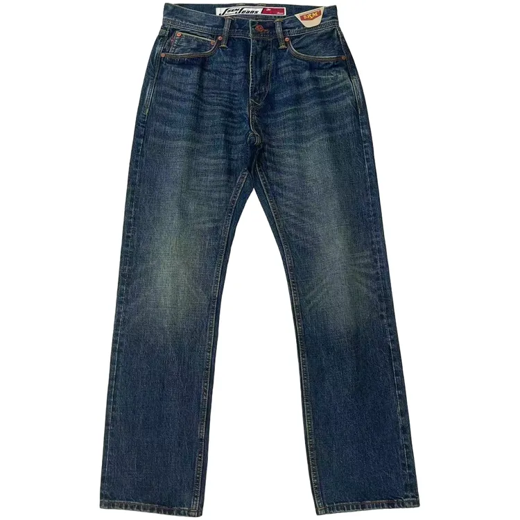 早秋新款经典13盎司赤耳丹宁纯棉轻奢怀旧501直筒百搭牛仔裤