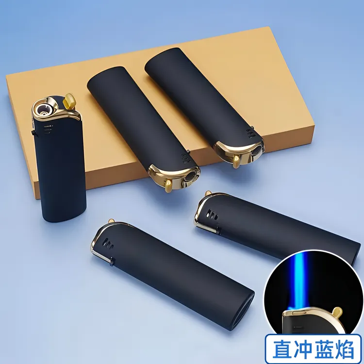 高端磨砂黑金属直冲防风打火机定制订做印字广告批发火机耐用创意