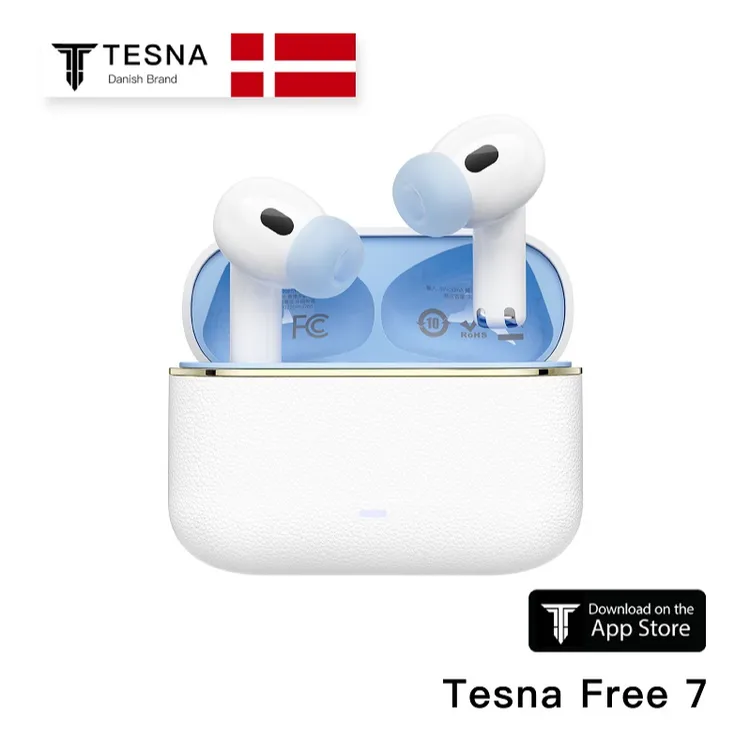 短视频TESNA蓝牙耳机Free 7主动降噪无线超长续航入耳运动音乐2025新款
