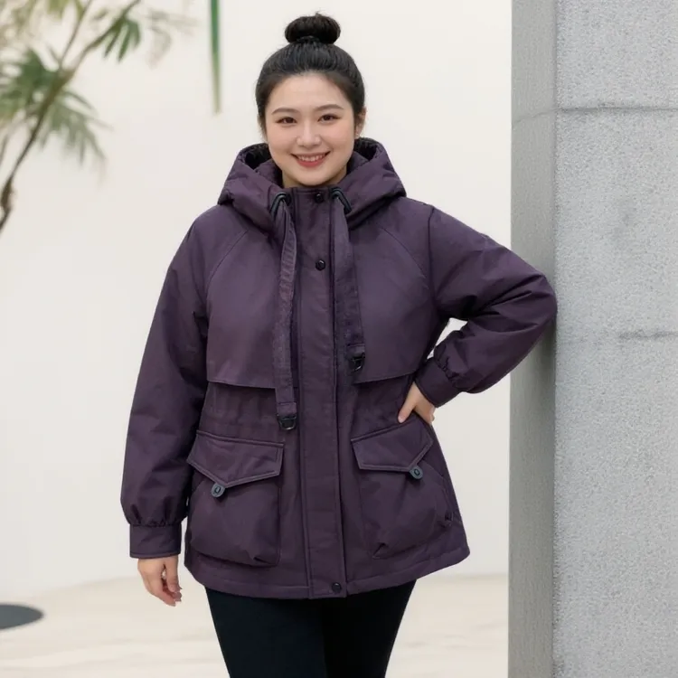 冬季新款连帽冲锋衣休闲羽绒服时尚百搭ZT339