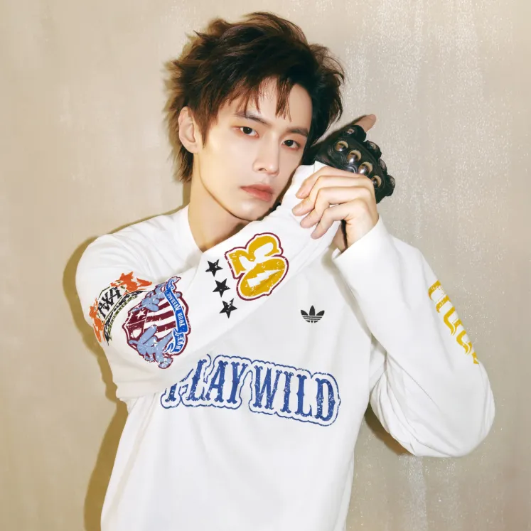 Adidas何与同款疯狂动物城联名款印花休闲长袖T恤KX4894 KX4895补