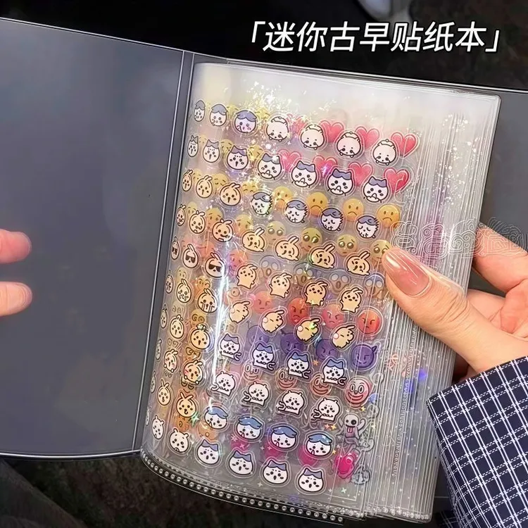 小鼻嘎手账贴纸本儿童卡通装饰小图案防水可爱贴画迷你指甲贴女孩