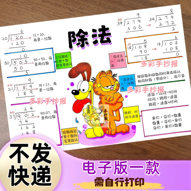 【1490】北师大版四年级上册数学第六单元除法思维导图电子稿