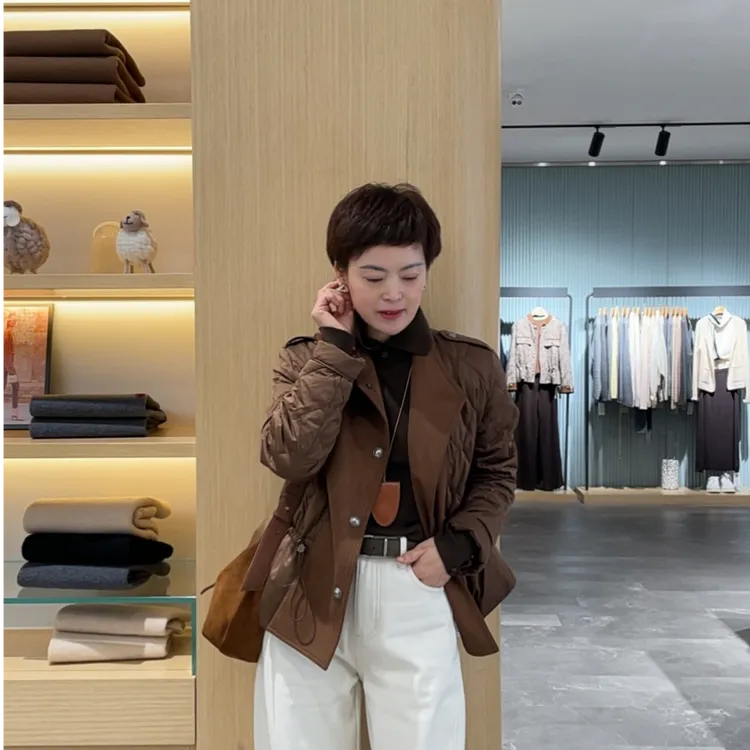 冬季新款羽绒服气质休闲秋冬修身短款简约百搭高级时尚抽腰显瘦