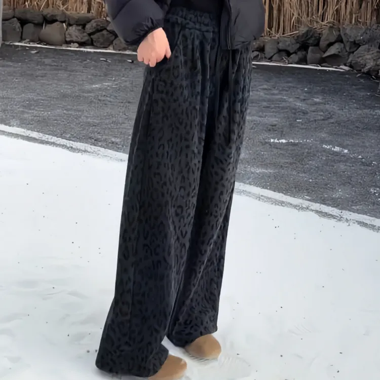 秋冬新款慵懒风高腰极简直筒休闲风拖地裤时尚简约百搭风慵懒裤子