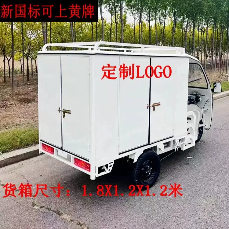 电动三轮车车厢一体加厚货箱车棚快递车物流适用国标野马头盔