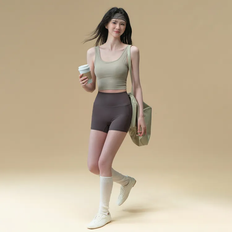 运动内衣女夏季防震聚拢交叉美背瑜伽服背心跑步训练健身文胸上衣