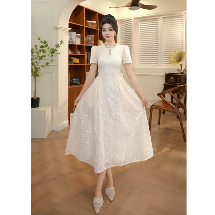 【JANE·简】夏季小众新款女装轻熟风气质收腰连衣裙显瘦修身21751