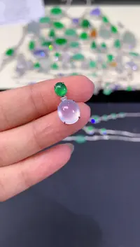 翡翠18K金镶嵌吊坠(不含链)Z233|9800