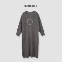 【MonTendre】秋冬新款 M 时尚舒适刺绣睡裙简约保暖减龄长袖连衣裙