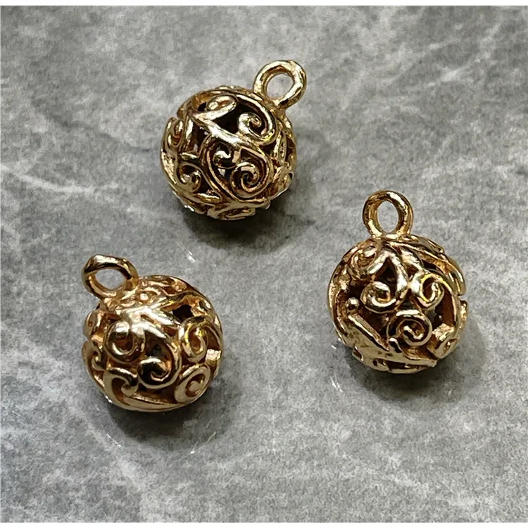 五颗金属祥云浅金色纽扣 10mm 旗袍服装辅料香云纱真丝男士