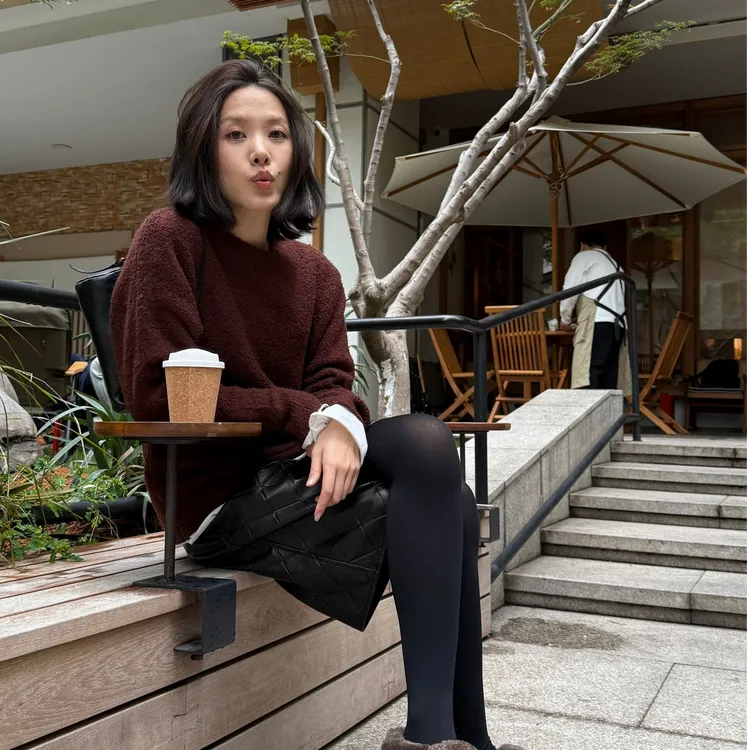 DE Mincollection浆果毛衣/定纺羊毛羊绒肌理感圆领休闲毛衣56140