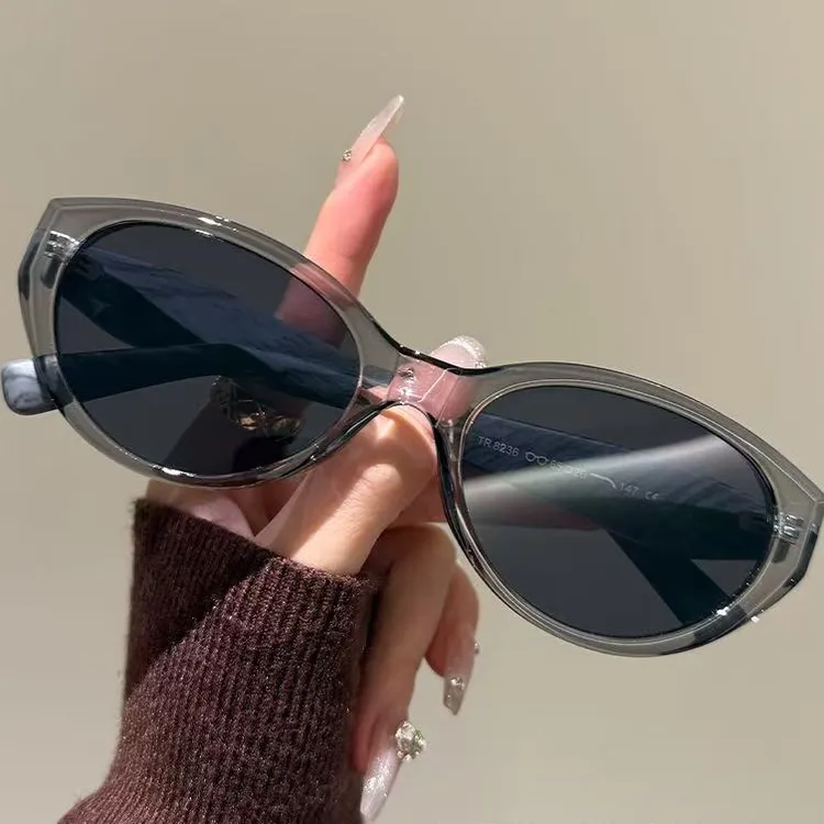 女士复古木纹墨镜偏光猫眼墨镜可配近视度数显脸小百搭潮流网红