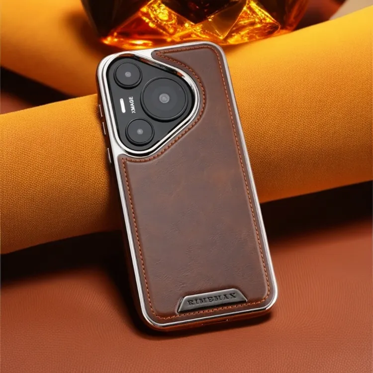 适用华为pura80pro+手机壳Pura70pro+皮质磁吸防摔新款高级感高档