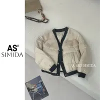 SIMIDA诗觅  设计款水貂毛拼接新国标90绒羽绒外套【不建议机洗】