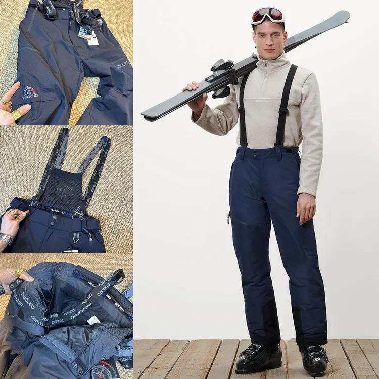 太牛了！高端秋冬男士加厚保暖户外防风雨透气直筒休闲棉裤滑雪裤