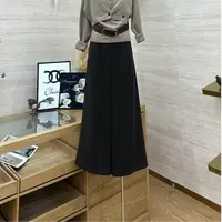 【蚂蚁腰】优雅复古风高级垂感阔腿裤-86881（今天拍配腰带）