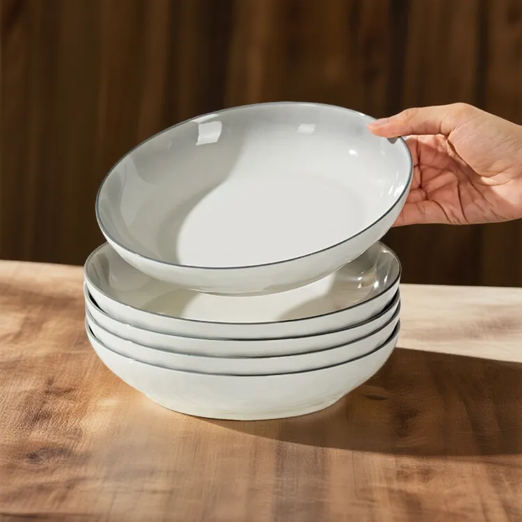 【烟雨谣-餐盘鱼盘】景德镇陶瓷餐具家用碗盘餐具菜盘子方盘简约