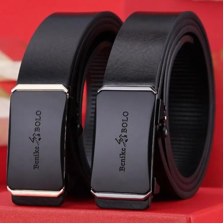 男士潮流经典裤腰带高档男款自动扣百搭真皮腰带时尚皮带男士腰带