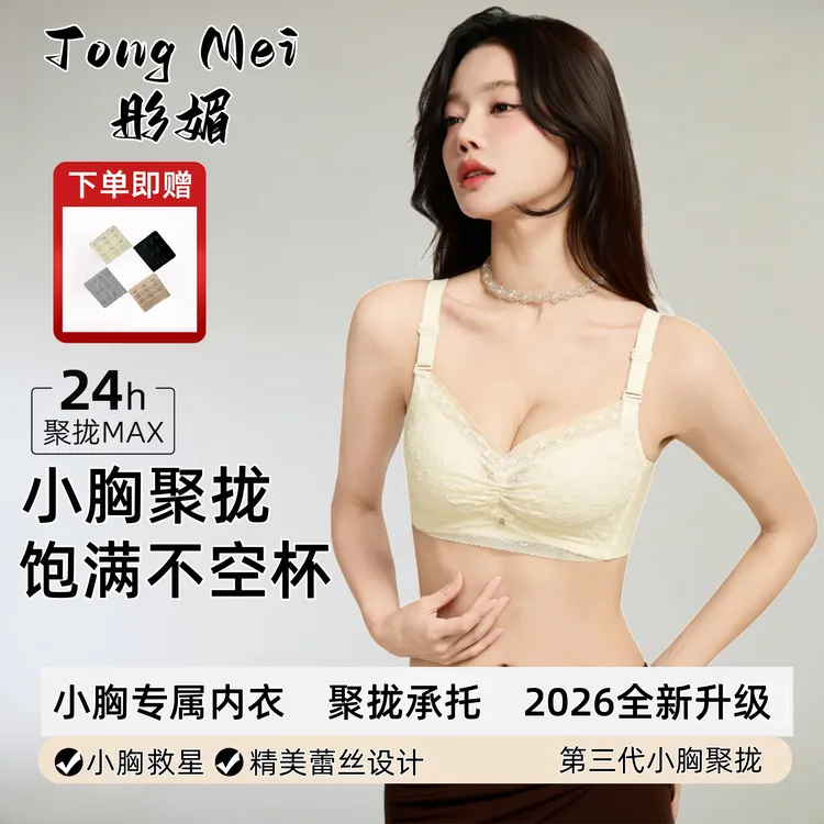 夏季女士小胸显大性感纯欲蕾丝收副乳防下垂调整型聚拢隐形抹胸内