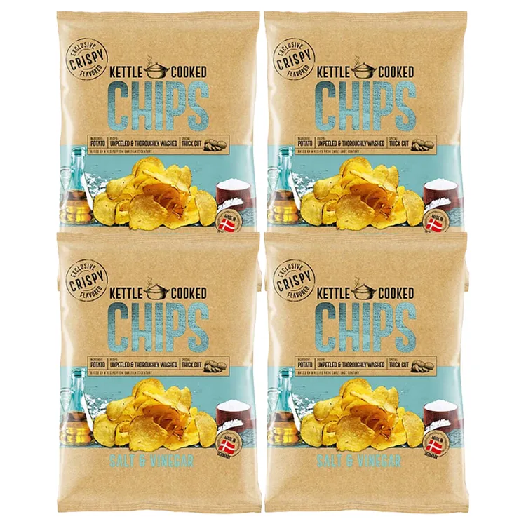 【12月9日到期】丹麦进口恩美斯盐醋味薯片原切马铃薯片150g*4袋