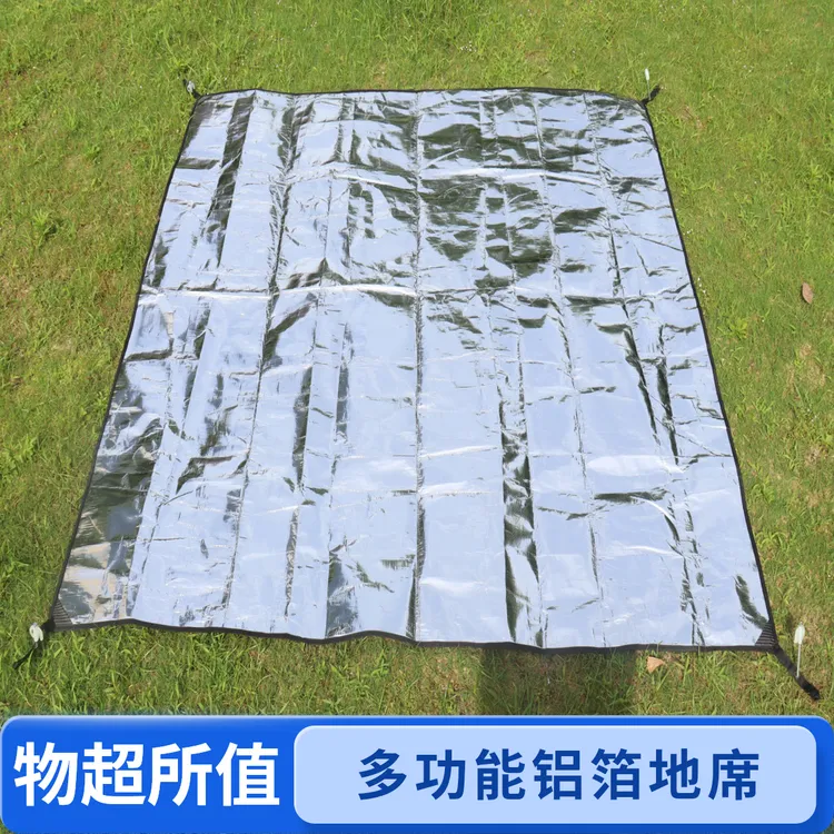  双面铝膜野餐垫防潮垫户外露营帐篷内垫加厚折叠防水便携地席