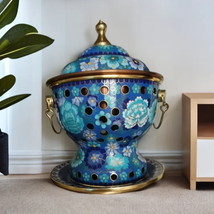 景泰蓝小肥牛单人铜火锅