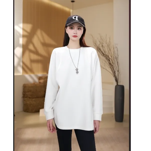 L.L精选专柜品质【百搭神器】冬季加绒加厚刺绣休闲打底卫衣