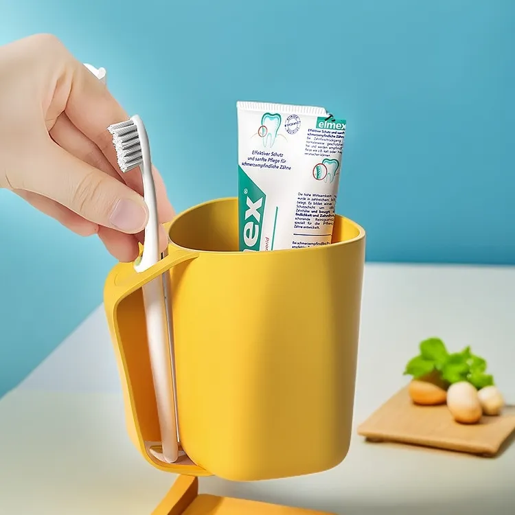 简约家用情侣牙刷杯北欧创意洗漱口杯套装可爱双人牙缸300ml塑料