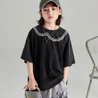 505611  韩版男童舒适时尚洋气百搭潮流简约夏季短袖