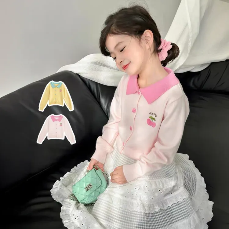 【小妮】编码01-065女童春秋韩版小童宝宝洋气毛衣裤子衬衫卫衣集合