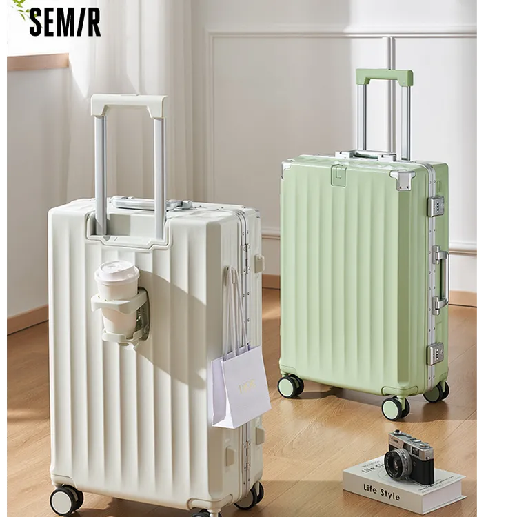 Semir/森马森马男可登机硬行李箱拉杆箱密码箱时尚ins便携式商务