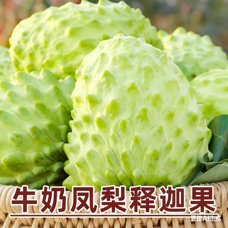 牛奶凤梨释迦果新鲜现摘番荔枝3斤大目凤梨牛奶佛头果当季水果