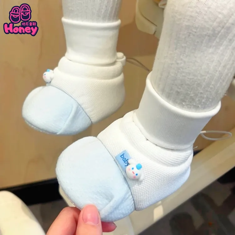 春秋新生儿婴幼儿鞋袜一体0-1岁男女宝宝不掉鞋3-6个月学步鞋软底